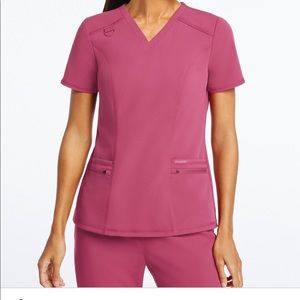 Jaanuu warm berry mesh panel top and joggers